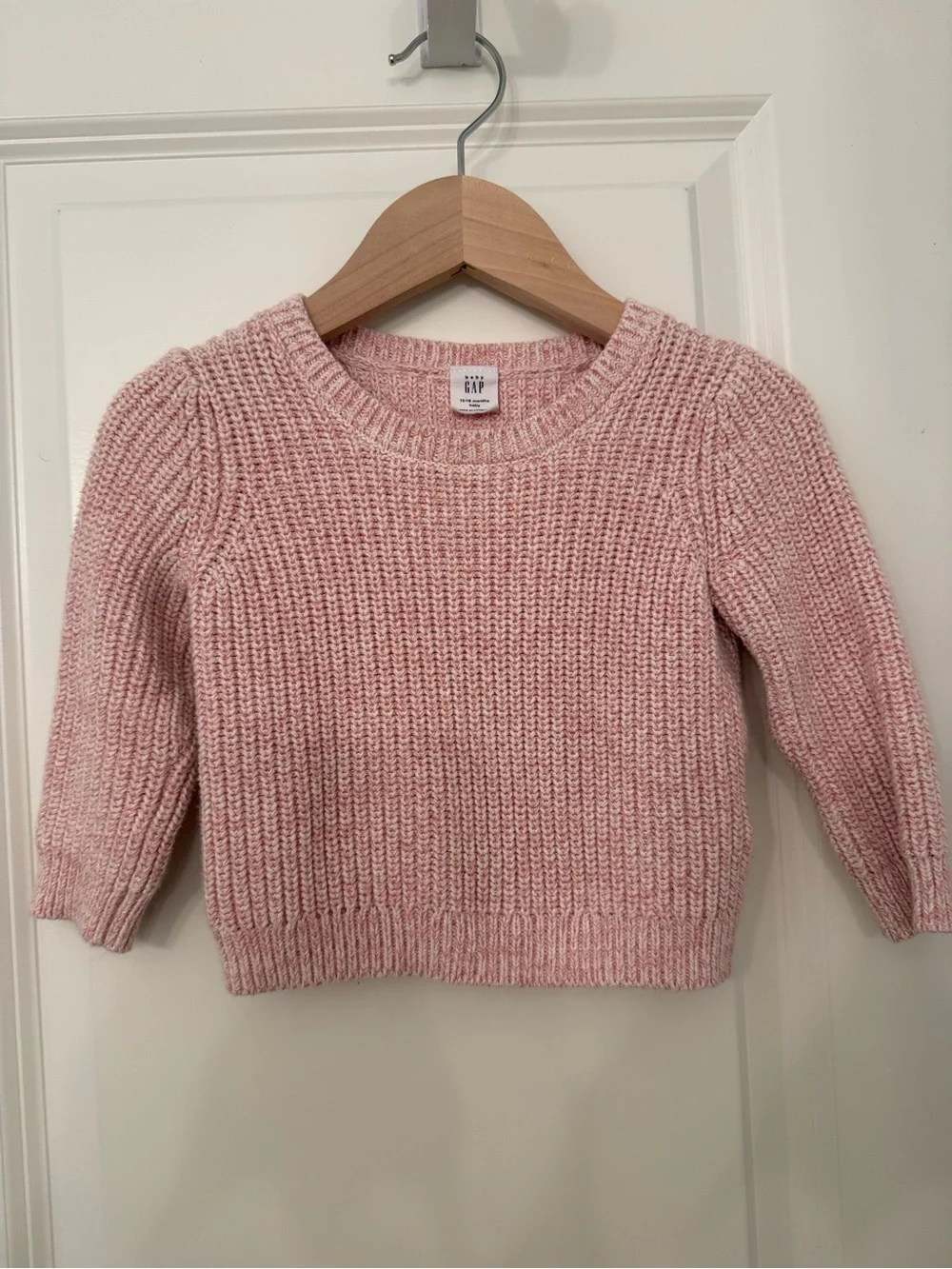 Baby GAP Pink Chunky Knit Crewneck Sweater